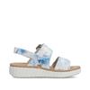 Rieker Platform Twin Velcro Strap Sandal - Multi
